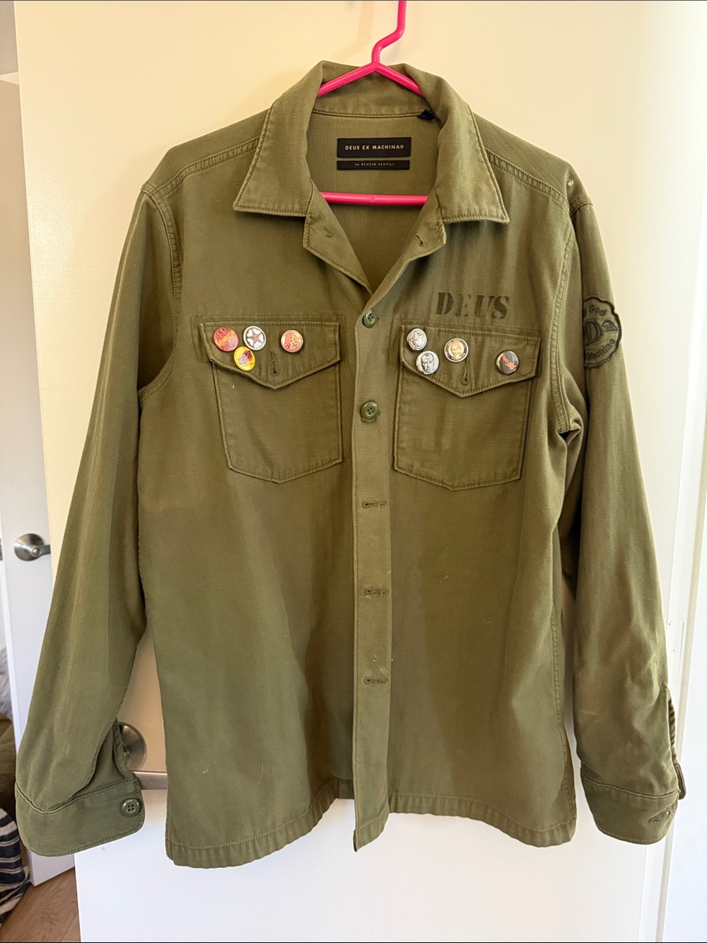 Deus ex Machina Olive Military Field Shirt Jacket